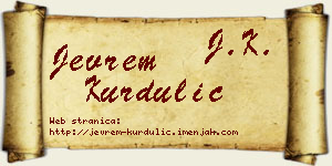 Jevrem Kurdulić vizit kartica